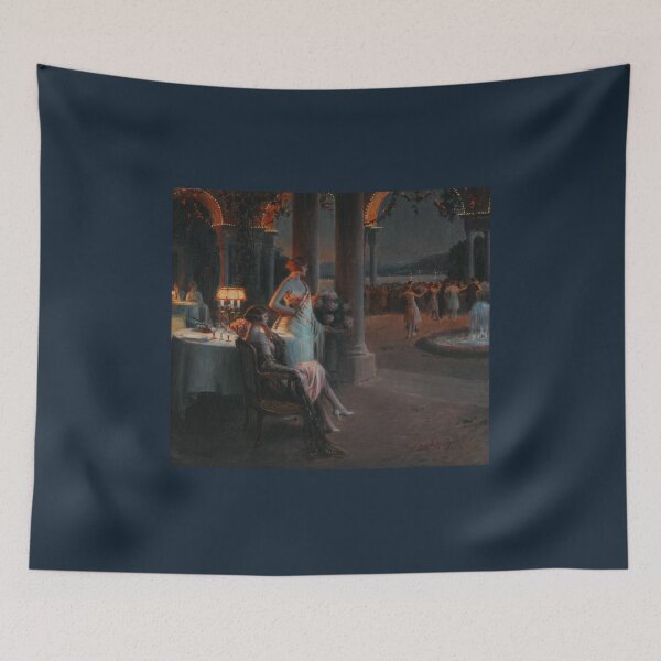 Item preview, Le Soir sur la terasse Women Watching the Dancing after Dinner Painting  Delphin Enjolras designed and sold by ManhQuynhKaino.