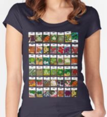 Vegetable seeds pattern Women's Fitted Scoop T-Shirt