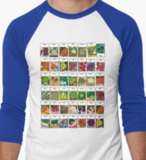 Vegetable seeds pattern Men's Baseball ¾ T-Shirt
