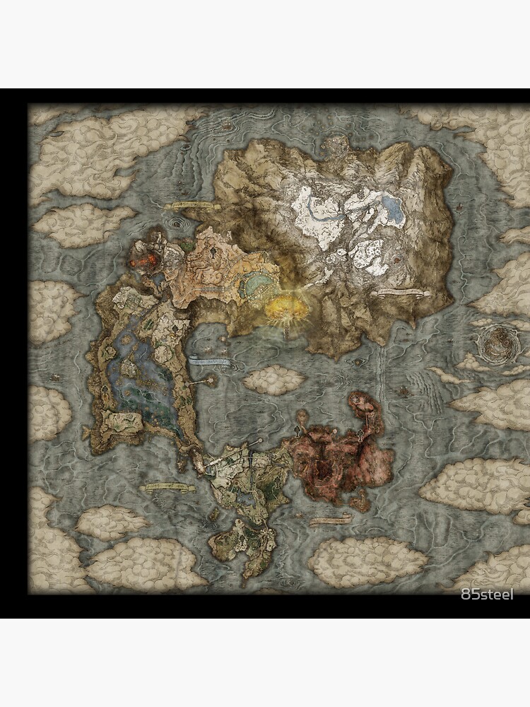 Elden Ring World Map Print Elden Ring Art Elden Ring World Map   Flat,750x,075,f Pad,750x1000,f8f8f8 