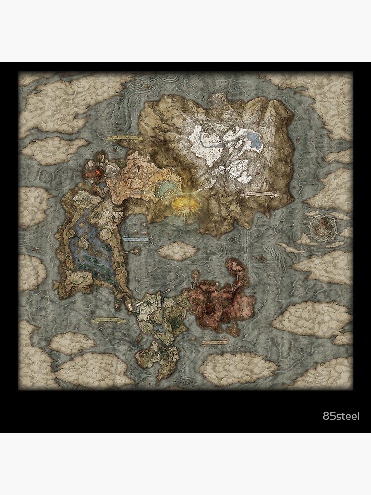 Elden Ring World Map Print Elden Ring Art Elden Ring World Map