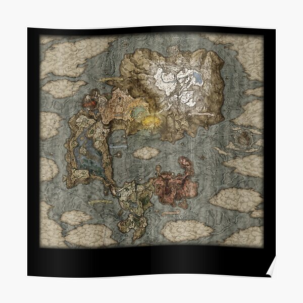 Elden Ring World Map Print Elden Ring Art Elden Ring World Map   Poster,504x498,f8f8f8 Pad,600x600,f8f8f8 