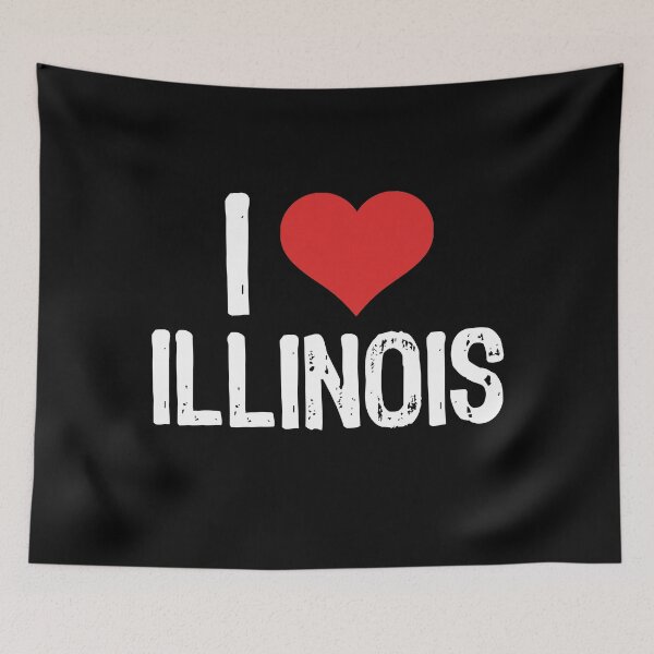 Item preview, I Love Illinois designed and sold by The "I Love Everything" Shop.