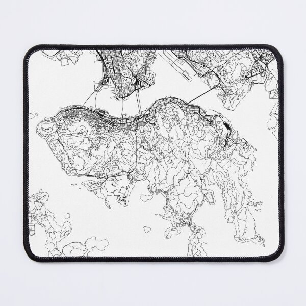 Item preview, Hong Kong White Map designed and sold by multiplicitymap.