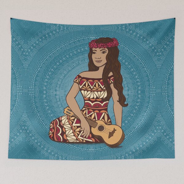 Item preview, Ukelele Baby - blue designed and sold by AprilAppleArt.