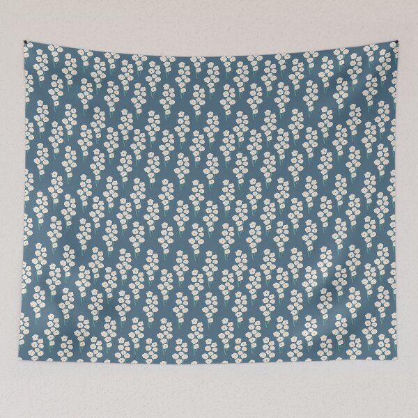 Item preview, Floral Pattern - 01 - Inky Blue designed and sold by NolkDesign.