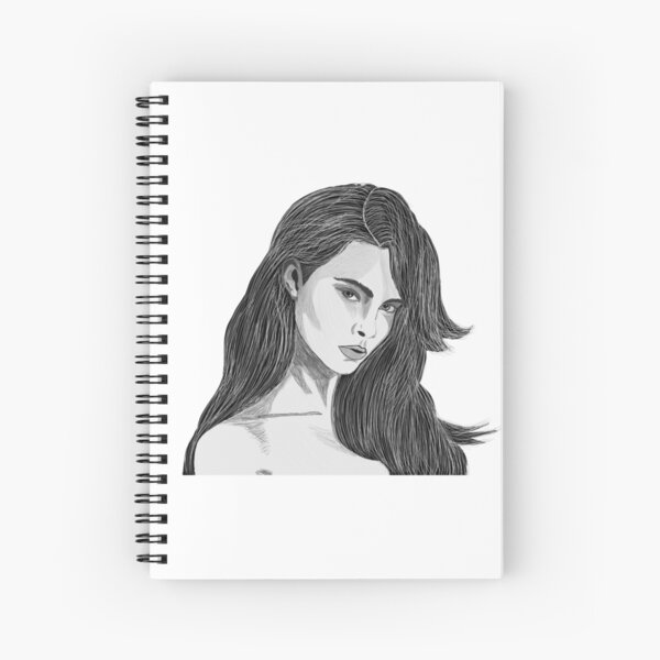 The Girl With Long Hair Spiral Notebook