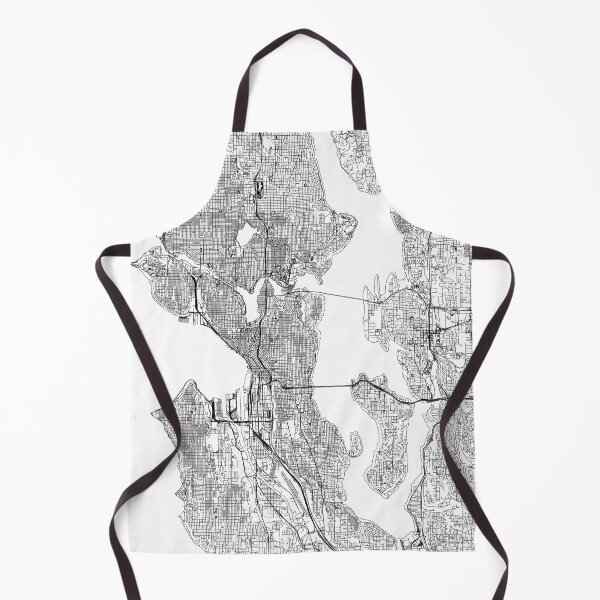 Item preview, Seattle White Map designed and sold by multiplicitymap.