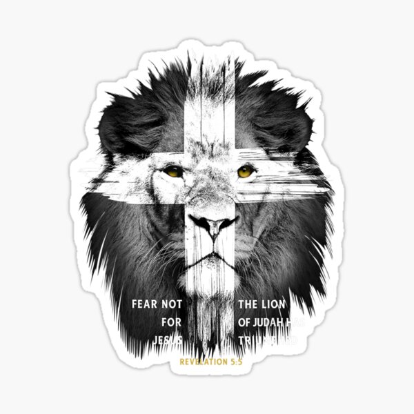 YHWH God Lion Yahweh Christian Bible Verse Evangelical Vinyl Sticker