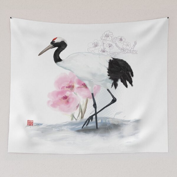 Item preview, Japanese Red Crowned Crane designed and sold by Audrey Takeshta.