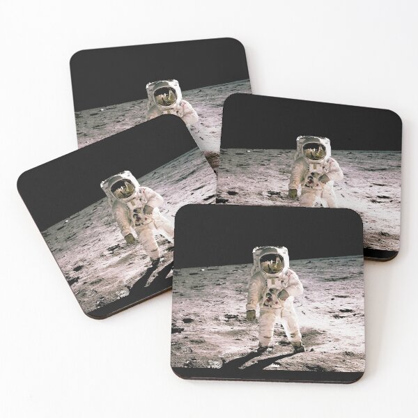 Item preview, BUZZ ALDRIN WALKING ON THE MOON Poster designed and sold by runkullilei.