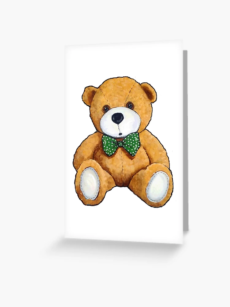 Carte de vœux for Sale avec l'œuvre « Un gros ours câlin avec un