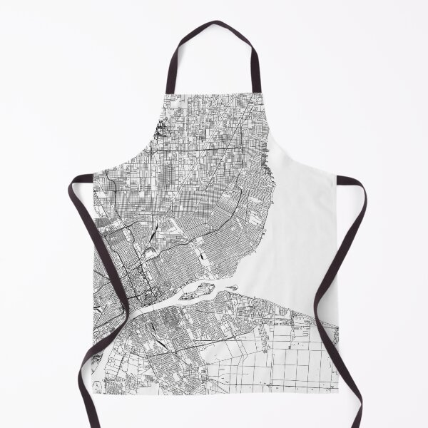 Item preview, Detroit White Map designed and sold by multiplicitymap.