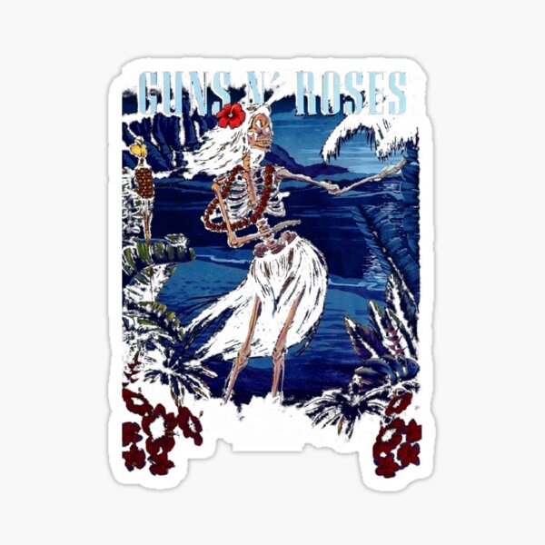 Item preview, Guns Rock Band Skeleton Dancing In The Beach designed and sold by FederiBernar.