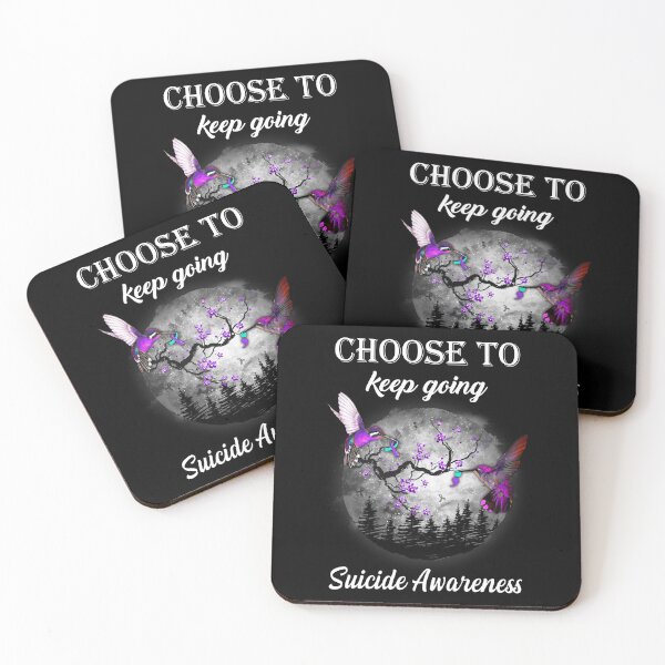 Item preview, Awesome Suicide Prevention Humming Birds Ribbon Awareness Semicolon  designed and sold by adsmod.