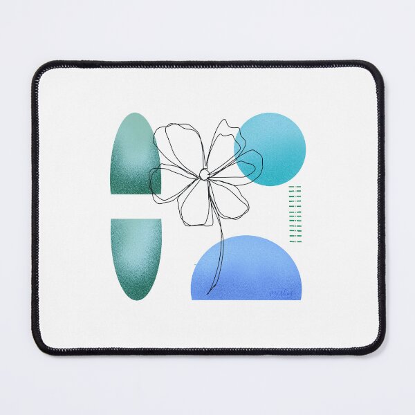 Item preview, Blue flower line art line art designed and sold by MoTekent.