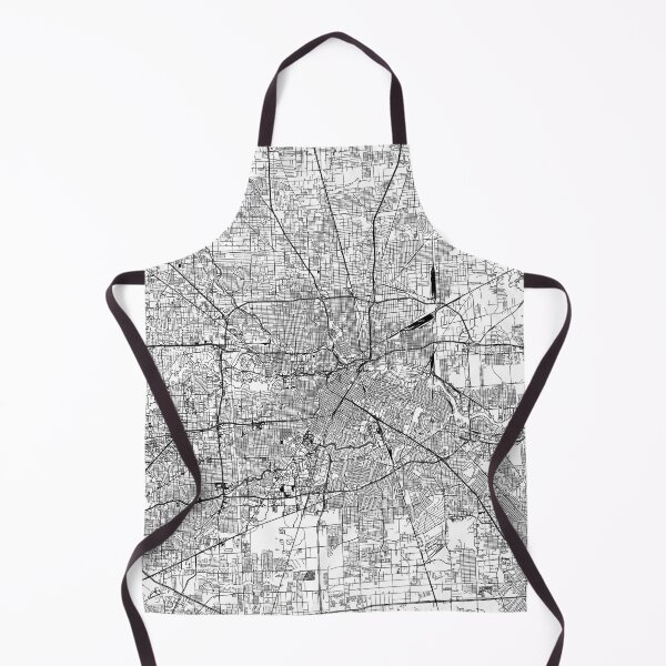 Item preview, Houston White Map designed and sold by multiplicitymap.