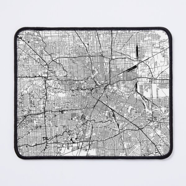 Item preview, Houston White Map designed and sold by multiplicitymap.