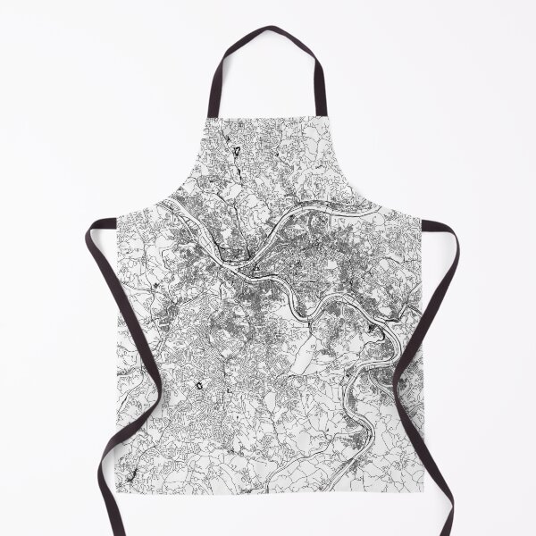 Artikelvorschau, Pittsburgh White Map entworfen und verkauft von multiplicitymap.