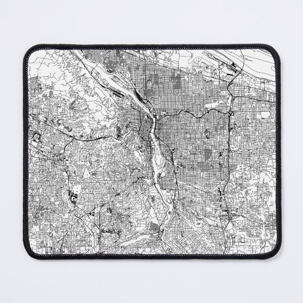 Item preview, Portland White Map designed and sold by multiplicitymap.