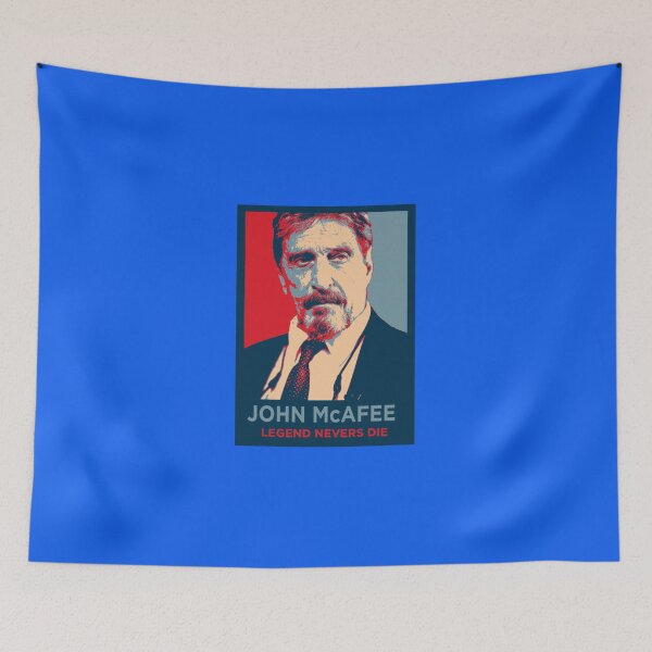 Item preview, JOHN MCAFEE LEGEND NEVERS DIE retro Essential T-Shirt designed and sold by MaximiliKaas.