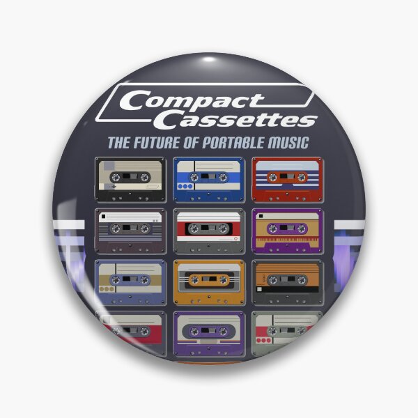 Item preview, Compact Cassettes - The Future of Portable Music (Analogue VS Digital? Analogue Sounds Better!) Retro Style ad for Audio Tapes (White Text) designed and sold by RetroTeeStudio.