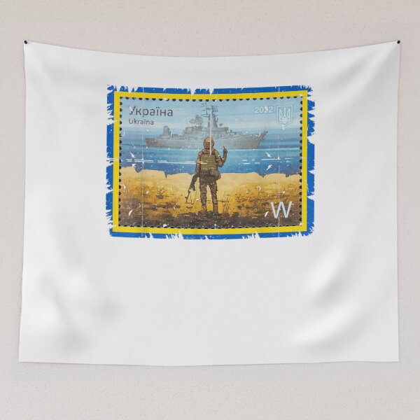 Item preview, Vintage Ukraine Postage Stamp Flag Pride designed and sold by Donatella10xx.
