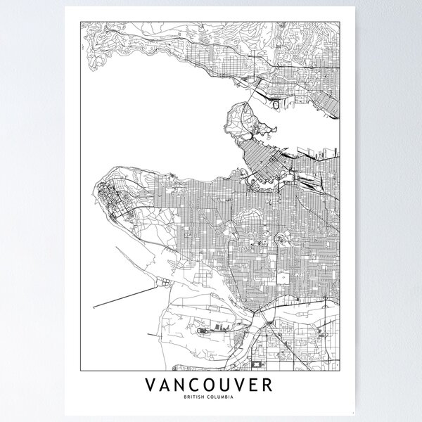 Item preview, Vancouver White Map designed and sold by multiplicitymap.