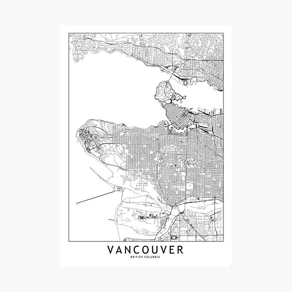 Item preview, Vancouver White Map designed and sold by multiplicitymap.