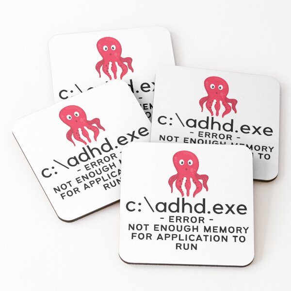 Item preview, ADHD - C:\ADHD.EXE - Error - Not enough Memory for application to run designed and sold by TheBerriesADHD.