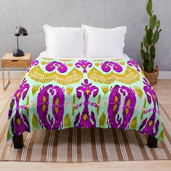 Item preview, Exotic flower ikat patterns designs - rainbow tribal designs designed and sold by LeFabriqueOuz.