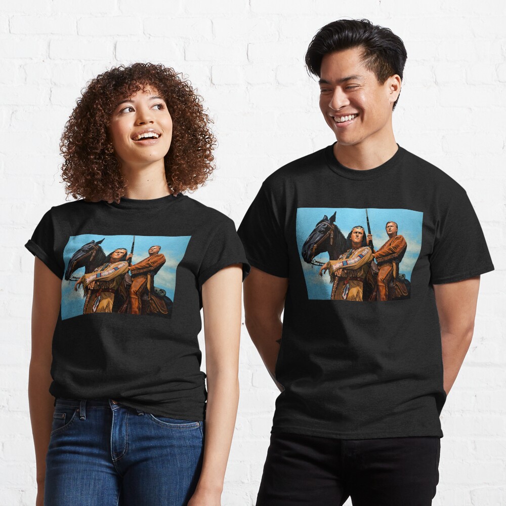 Winnetou und Old Shatterhand Painting T-Shirt