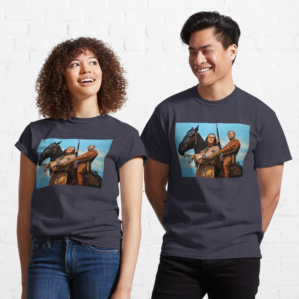 Winnetou und Old Shatterhand Painting T-Shirt