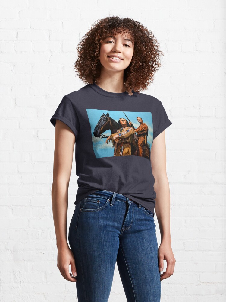 Winnetou und Old Shatterhand Painting T-Shirt