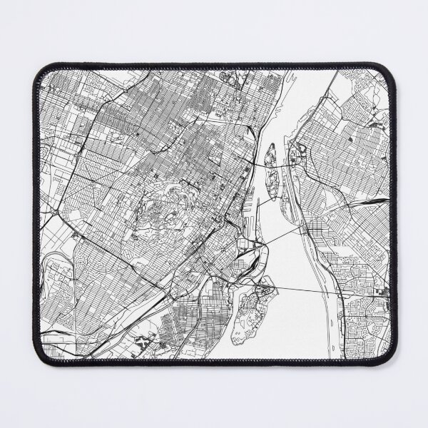 Item preview, Montreal White Map designed and sold by multiplicitymap.