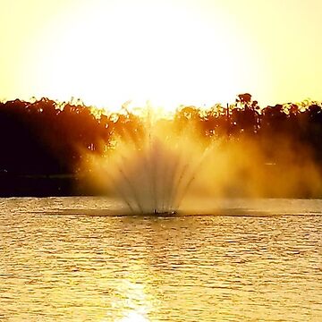 Artwork thumbnail, Fountain Sunset by Princess1222