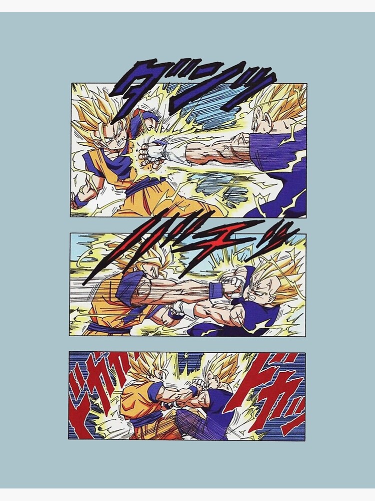 SSJ2 Goku vs Majin Vegeta Manga Page | Art Board Print