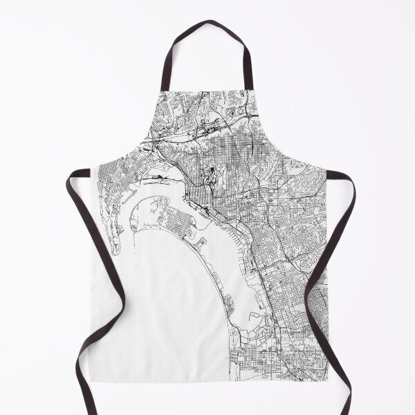 Item preview, San Diego White Map designed and sold by multiplicitymap.