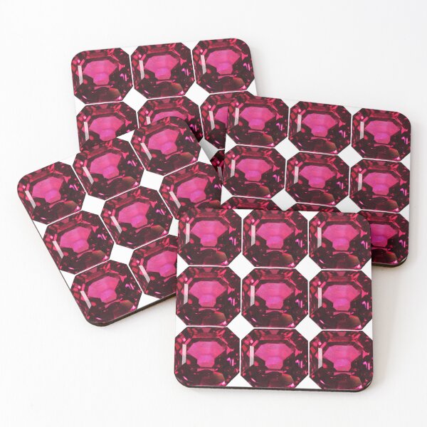 Item preview, Rectangular Ruby Gemstone Pattern – Deep Red Elegance designed and sold by DigitalGemArt.