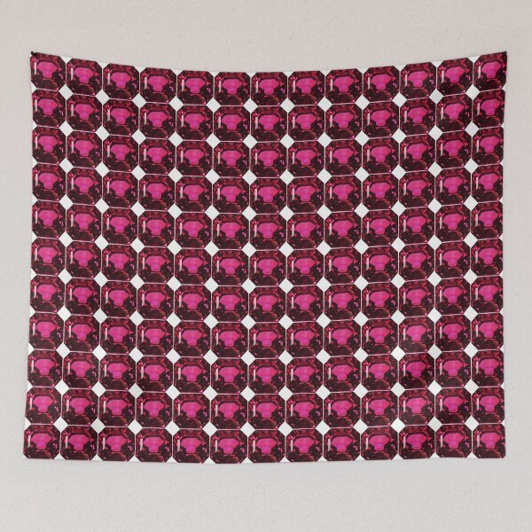 Item preview, Rectangular Ruby Gemstone Pattern – Deep Red Elegance designed and sold by DigitalGemArt.