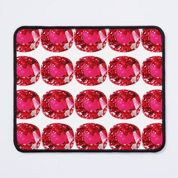 Item preview, Cushion Cut Ruby Gemstone Pattern – July Birthstone designed and sold by DigitalGemArt.