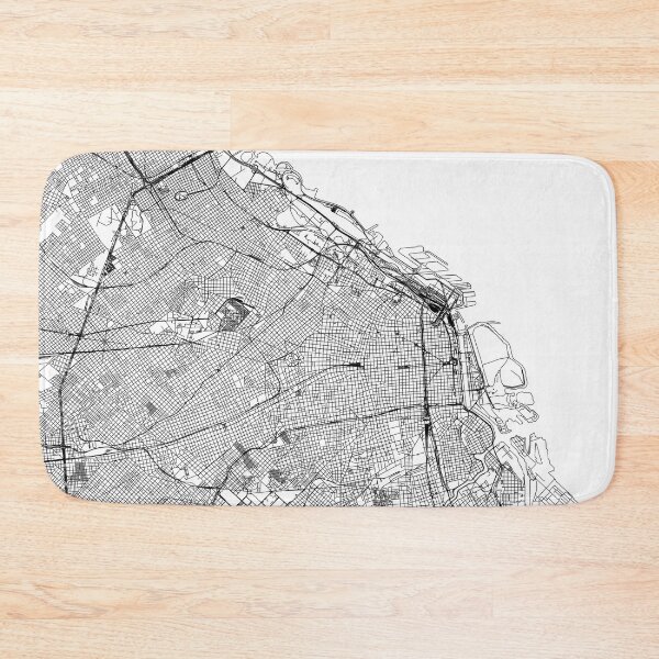 Item preview, Buenos Aires White Map designed and sold by multiplicitymap.
