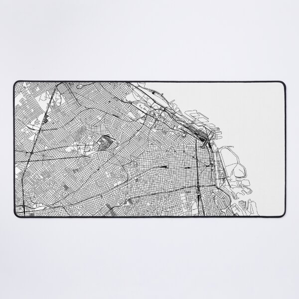 Item preview, Buenos Aires White Map designed and sold by multiplicitymap.