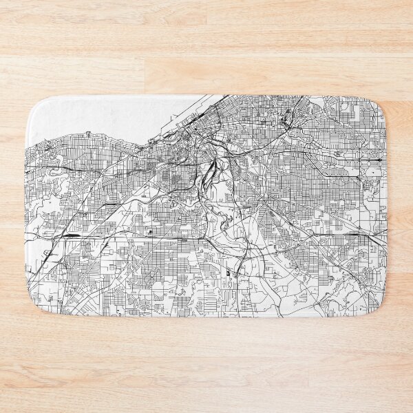 Item preview, Cleveland White Map designed and sold by multiplicitymap.
