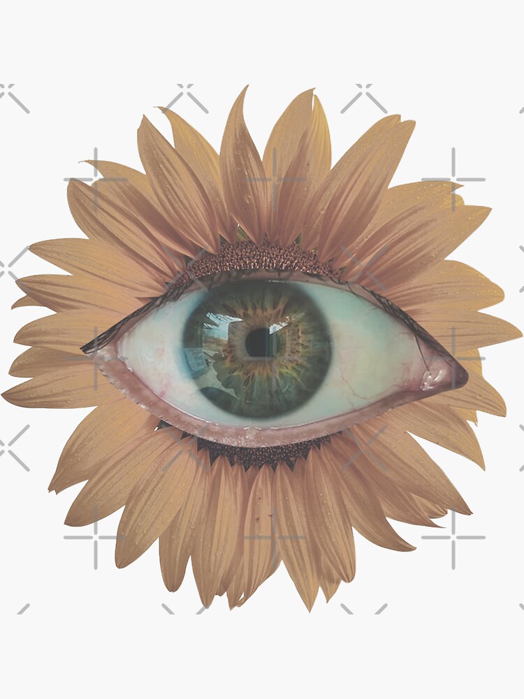 Weirdcore Dreamcore Sunflower Eye  Postcard for Sale by ghost888