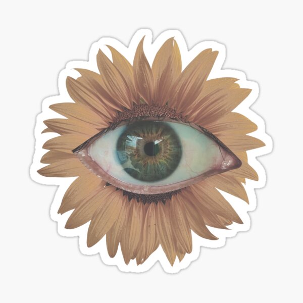 Weirdcore Dreamcore Sunflower Eye  Sticker for Sale by ghost888