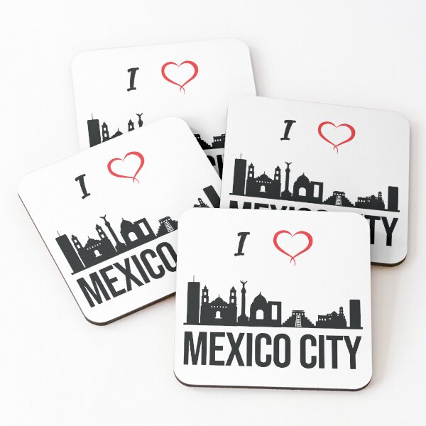 Item preview, I love Mexico City Skyline Mexican Central America  designed and sold by alltheprints.