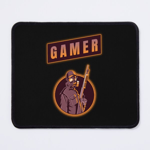Item preview, Gamer with Shooter wearing Oxygen Mask designed and sold by PRIVARSHU.