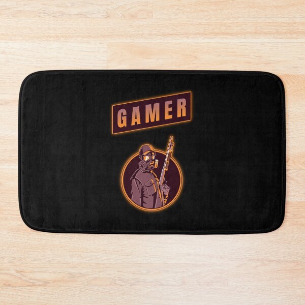 Item preview, Gamer with Shooter wearing Oxygen Mask designed and sold by PRIVARSHU.