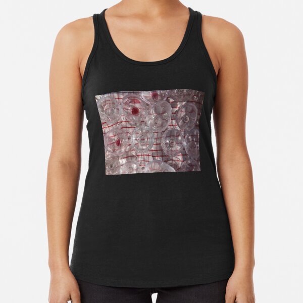 Wine Tasting Glasses at Magpie Springs by Avril Thomas Racerback Tank Top